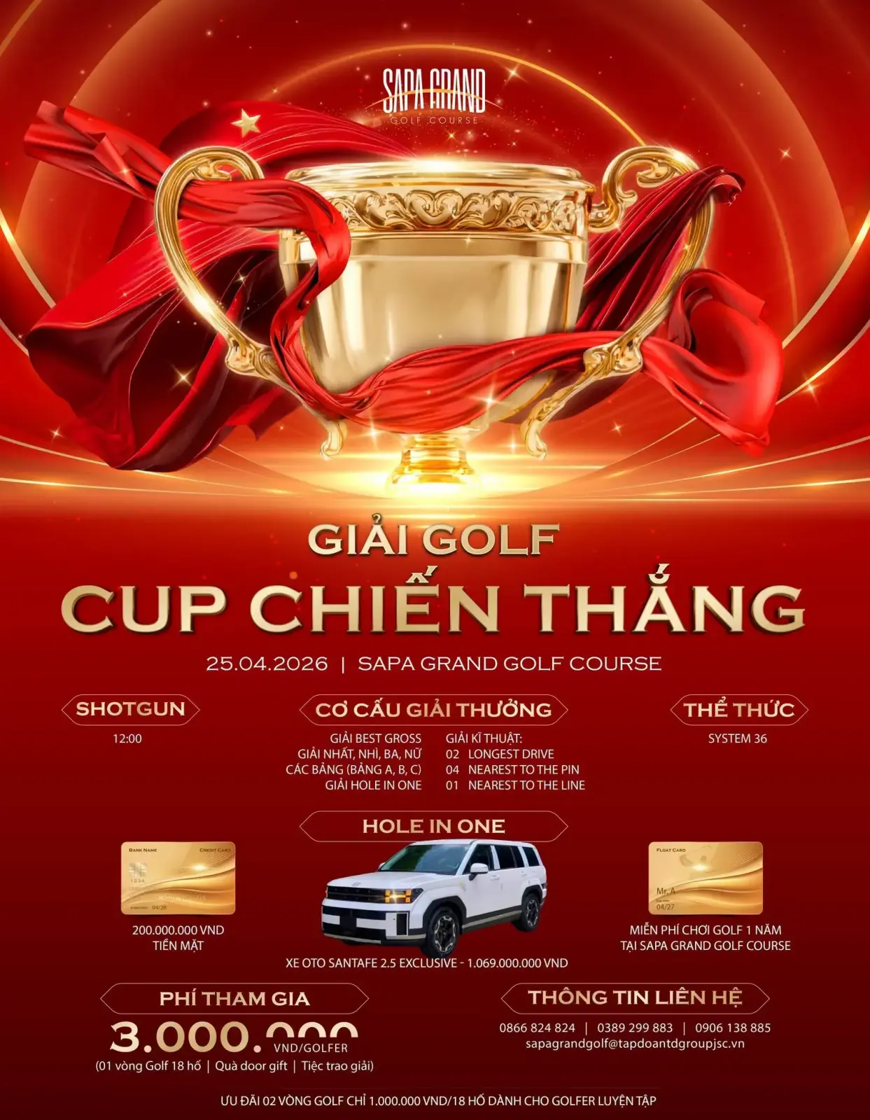 Cup Chiến Thắng 2026 - Sân Chơi Đỉnh Cao Tại Sapa Grand Golf Course