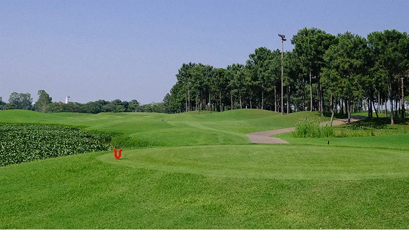 Sân golf Vân Trì (Van Tri Golf Club) – cảnh quan hồ nước và cỏ xanh tại Đông Anh, Hà Nội