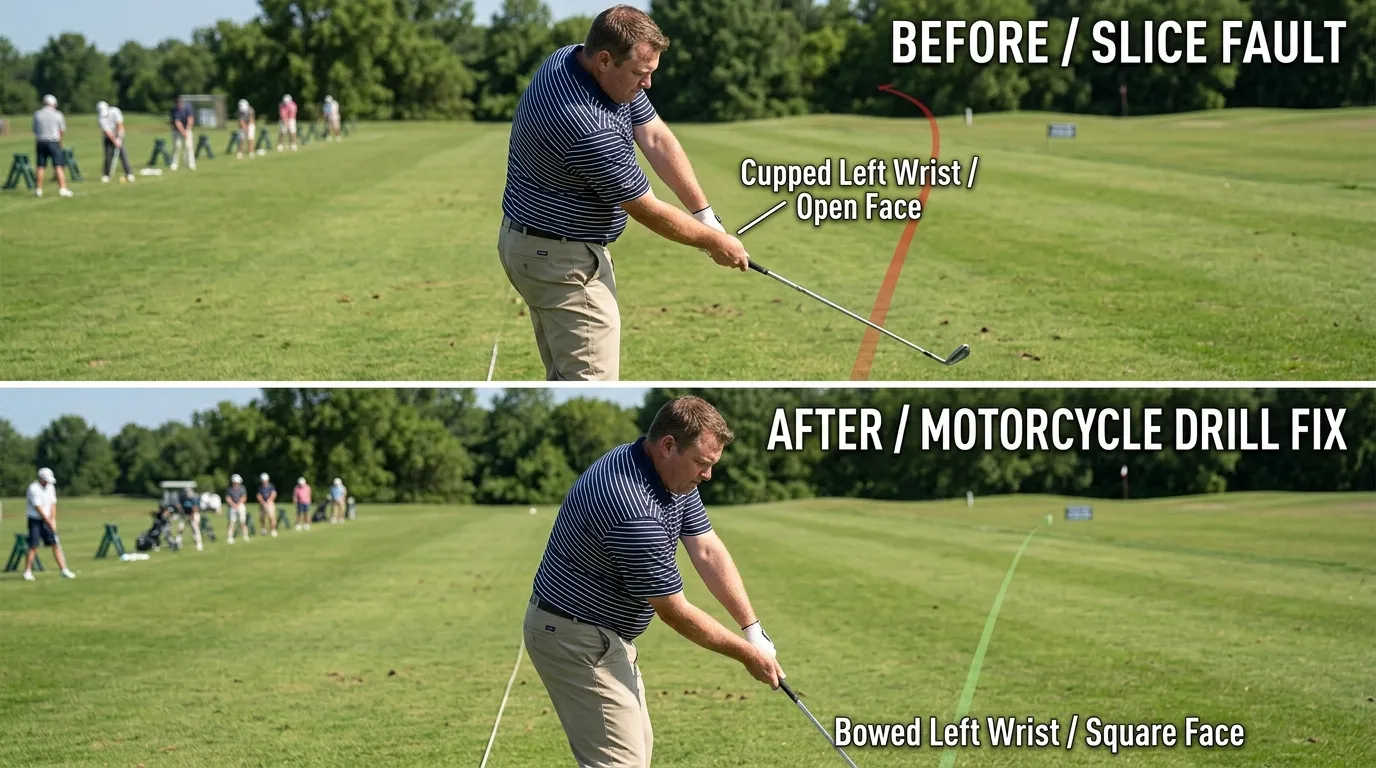 Wrist-control drill for reducing a slice