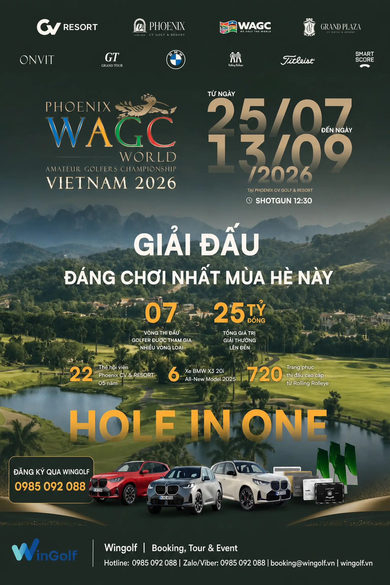 Giải thưởng Hole in One Phoenix Tournament WAGC Vietnam 2026